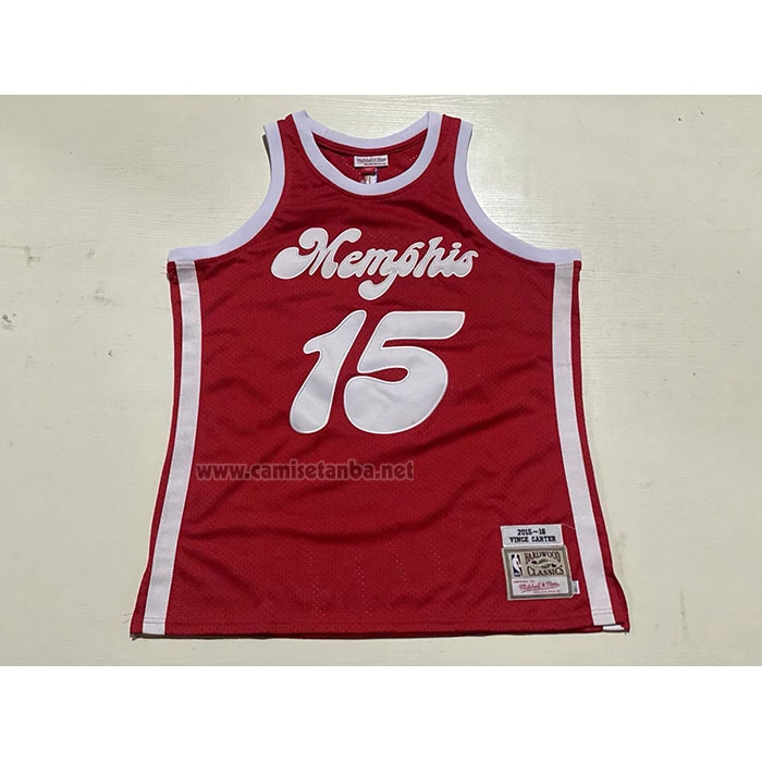 Camiseta Memphis Grizzlies Vince Carter #15 Mitchell & Ness 2015-16 Rojo